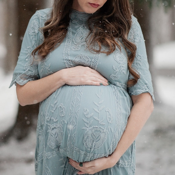 Tea n Rose Blue Lace Dress - Picture 7 of 7